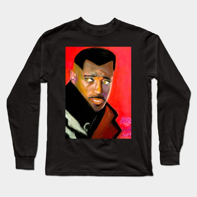 Vampire Hunter Long Sleeve T-Shirt by Tinger Art 